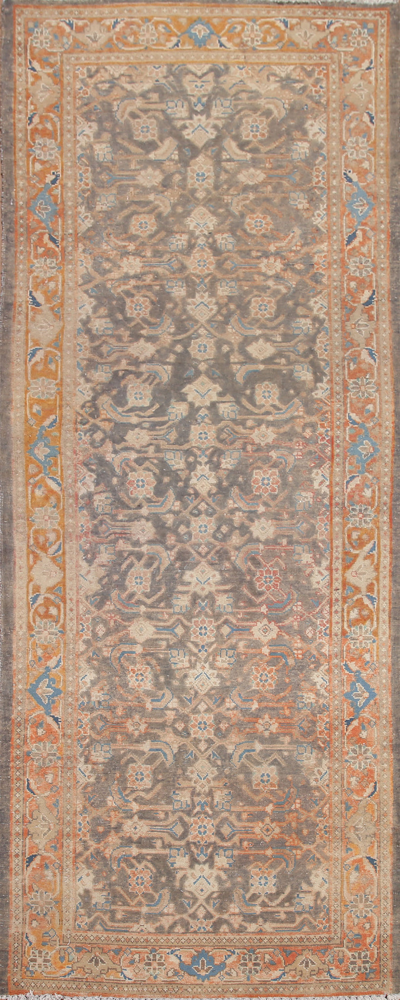 Vintage Wool Mahal Persian Runner Rug 4x10