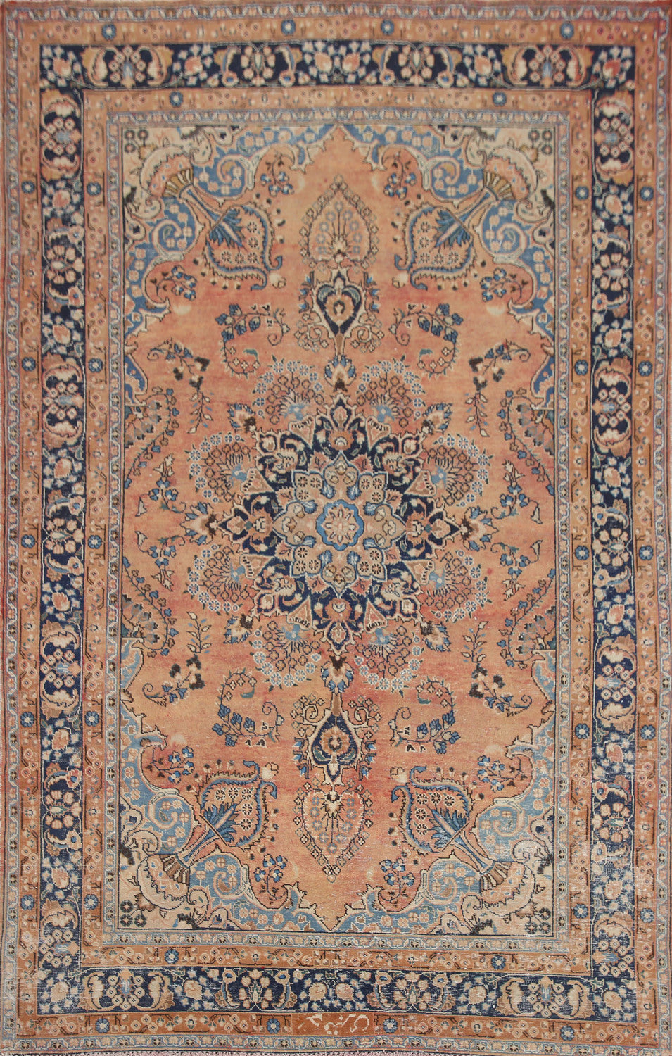 Handmade Wool Mashad Persian Area Rug 7x10