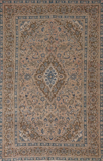 Traditional Mashad Persian Area Rug 6x9