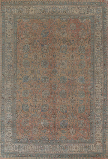 Distressed Tabriz Persian Area Rug 9x12