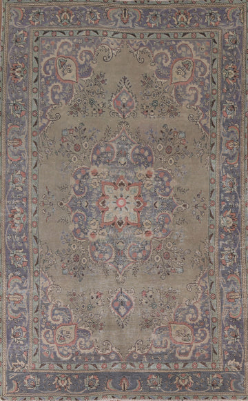Handmade Wool Tabriz Persian Area Rug 6x10
