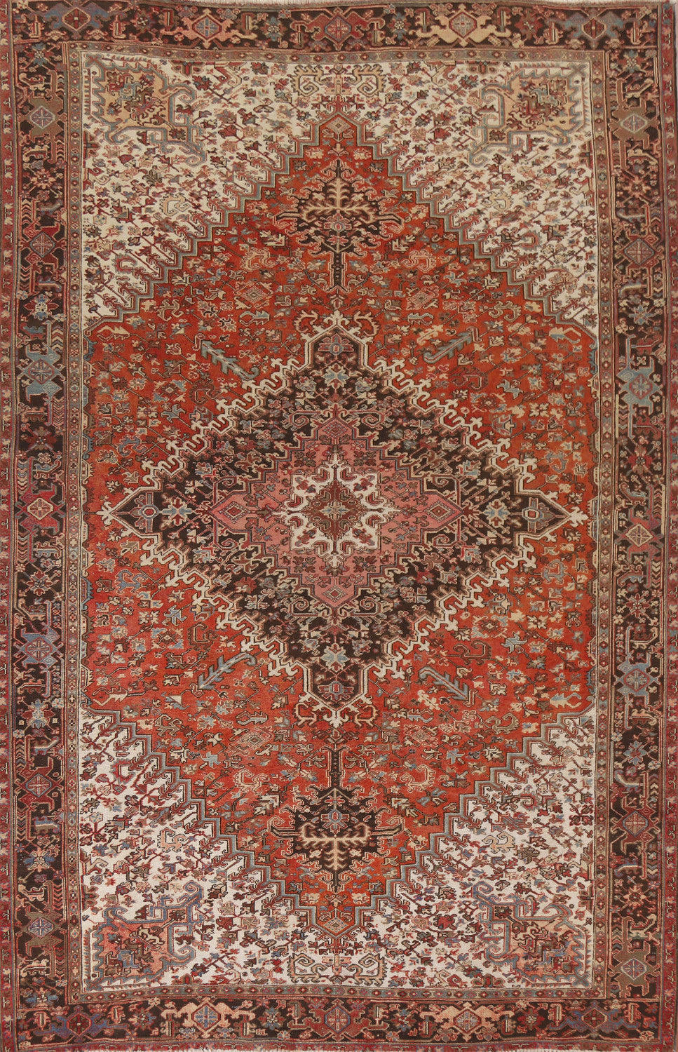 Geometric Heriz Persian Area Rug 10x13