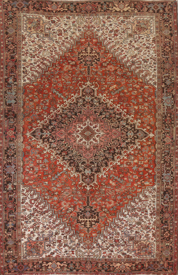 Geometric Heriz Persian Area Rug 10x13