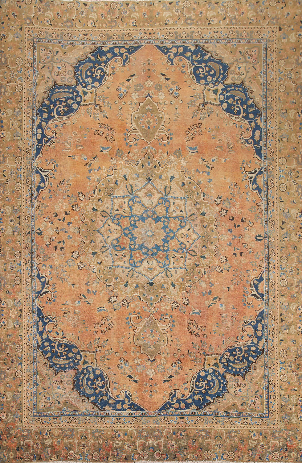 Handmade Wool Mashad Persian Area Rug 9x11