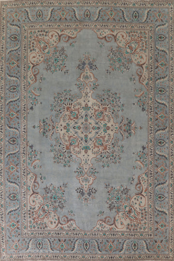 Gray Over-Dyed Tabriz Persian Area Rug 10x13