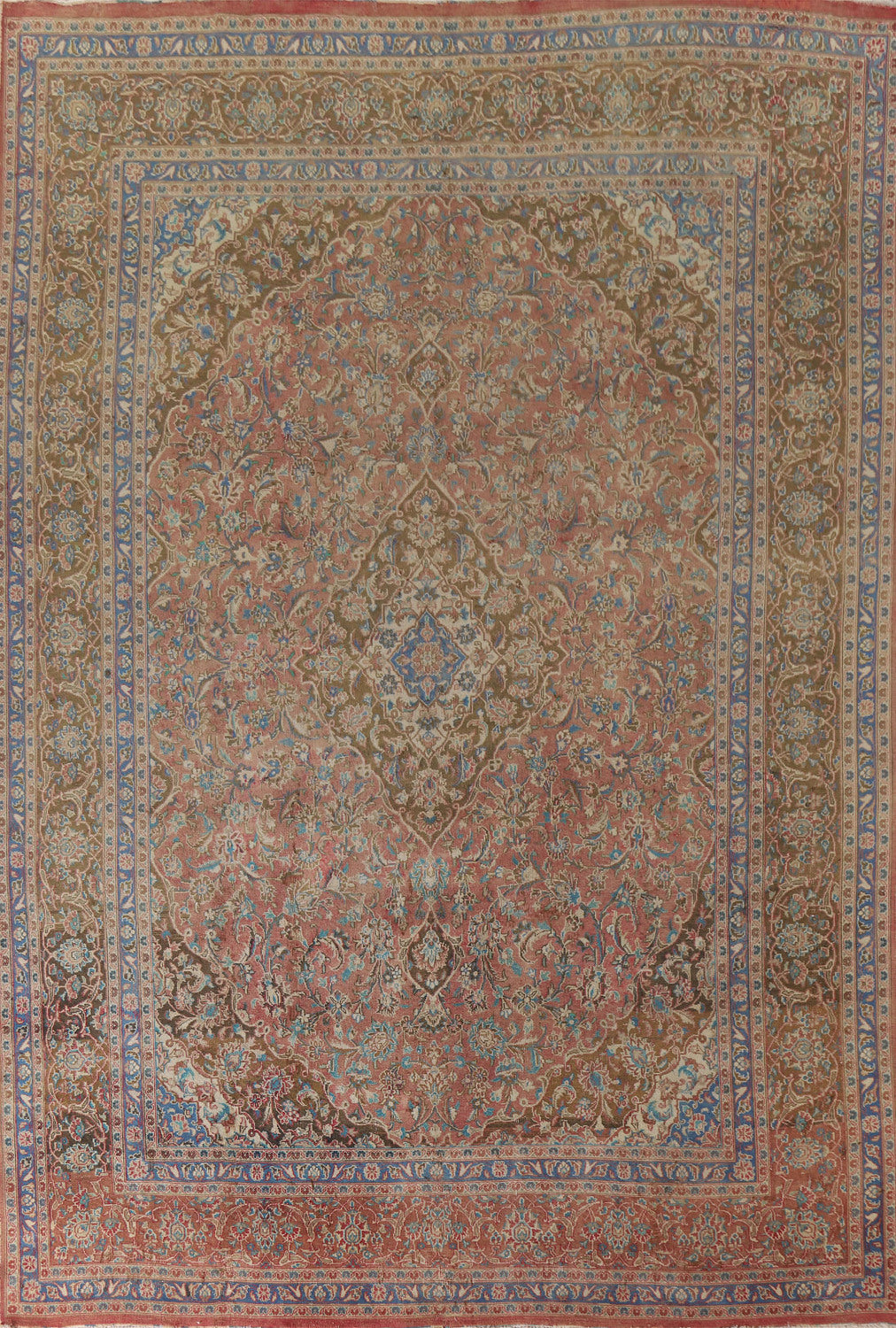 Traditional Mashad Persian Area Rug 9x12