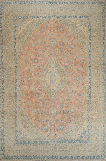 Traditional Mashad Persian Area Rug 10x13