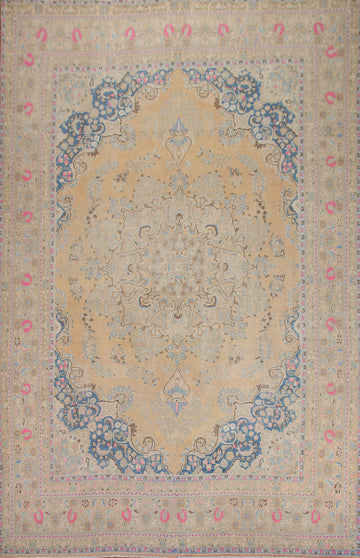 Vintage Wool Tabriz Persian Area Rug 10x13