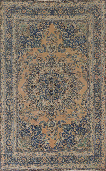 Handmade Wool Mashad Persian Area Rug 6x10