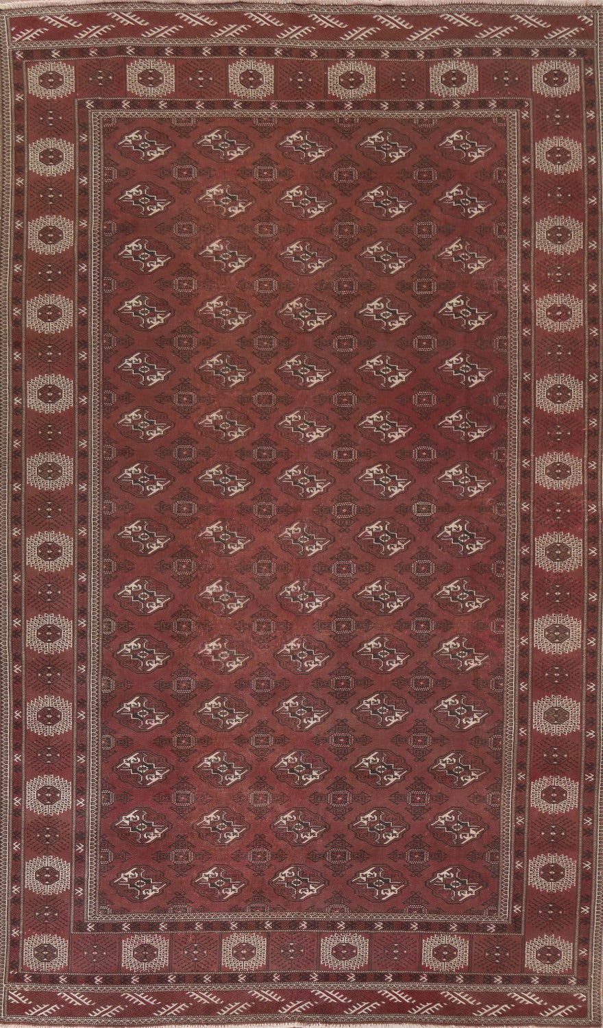 All-Over Wool Bokhara Oriental Area Rug 8x12