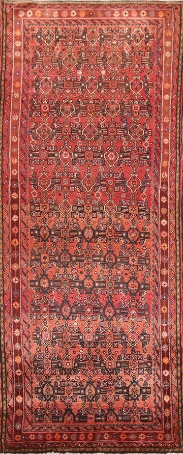 All-Over Wool Mahal Persian Runner Rug 4x10