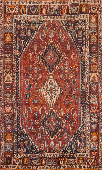 Vegetable Dye Shiraz Persian Area Rug 5x8