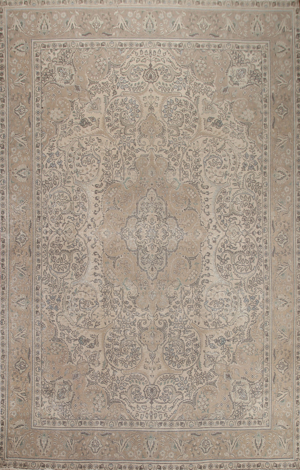 Wool Floral Tabriz Persian Area Rug 10x13