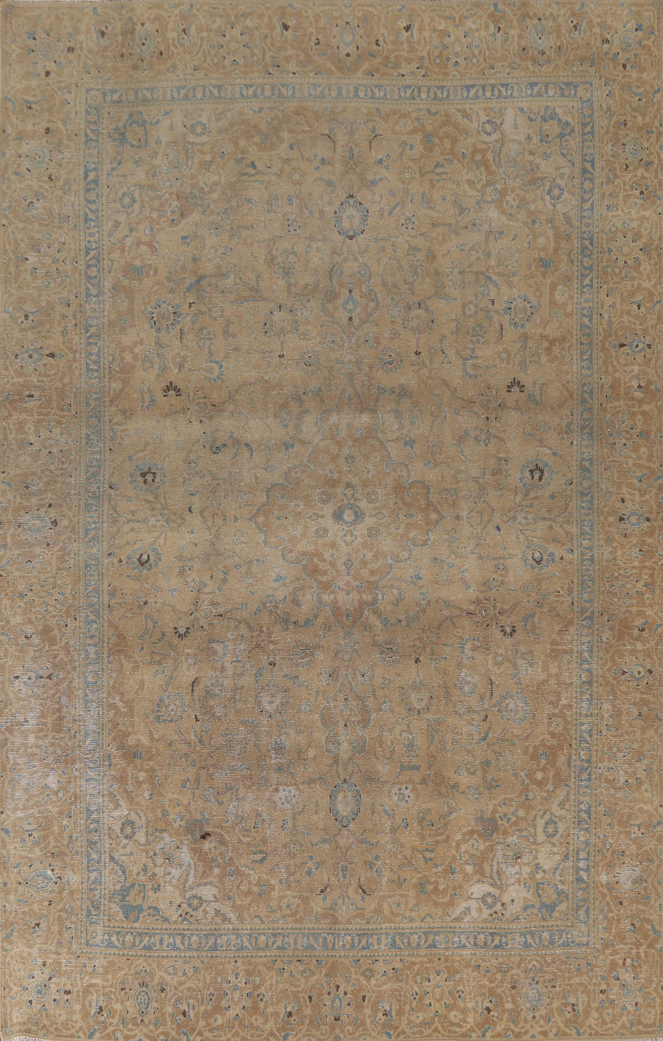 Vintage Floral Kashan Persian Area Rug 7x11