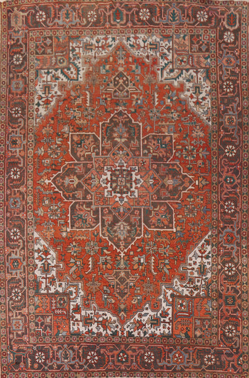 Vegetable Dye Wool Heriz Persian Area Rug 10x13