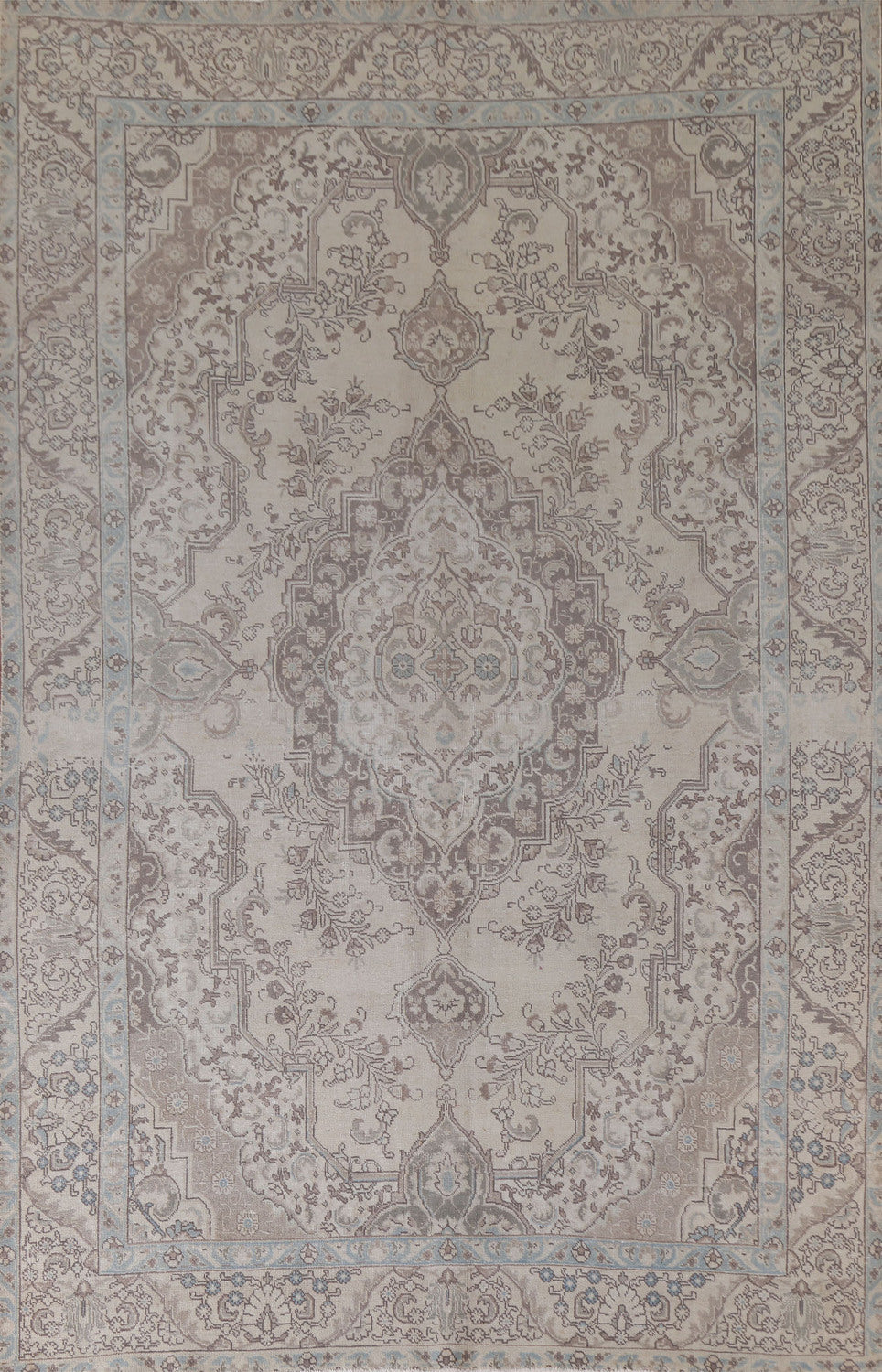 Distressed Wool Tabriz Persian Area Rug 8x11