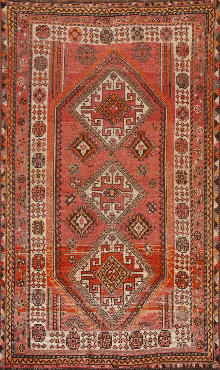 Vintage Tribal Qashqai Persian Area Rug 5x8