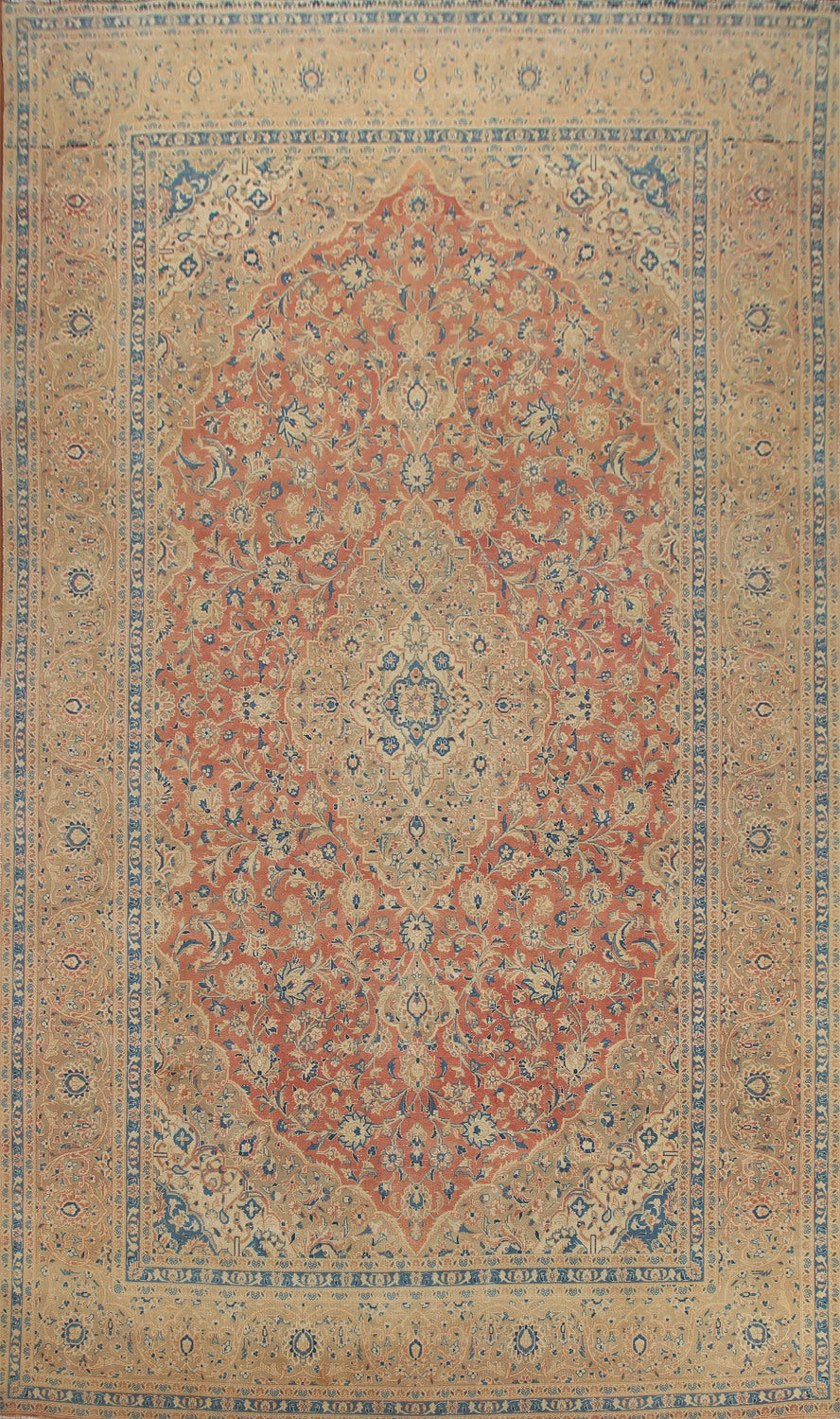 Traditional Mashad Persian Area Rug 10x14