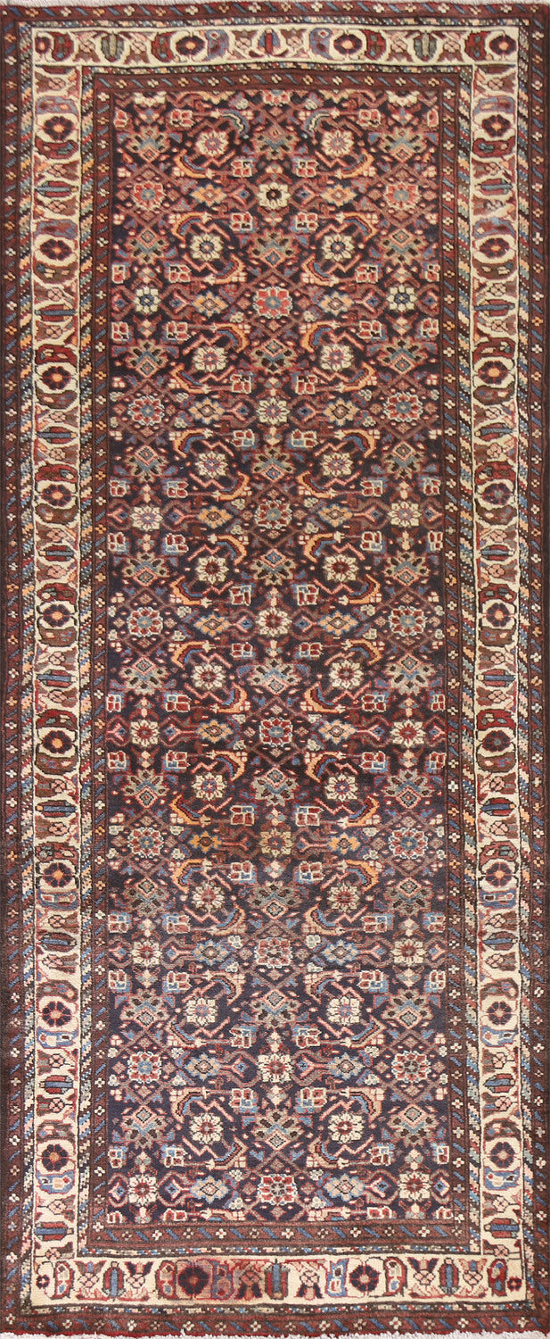 Vegetable Dye Hamedan Persian Runner Rug 4x9