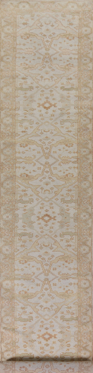 Handmade Wool Oushak Runner Rug 3x19