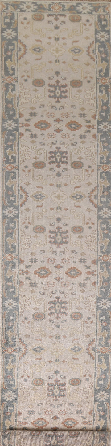 Floral Wool Oushak Oriental Runner Rug 3x16