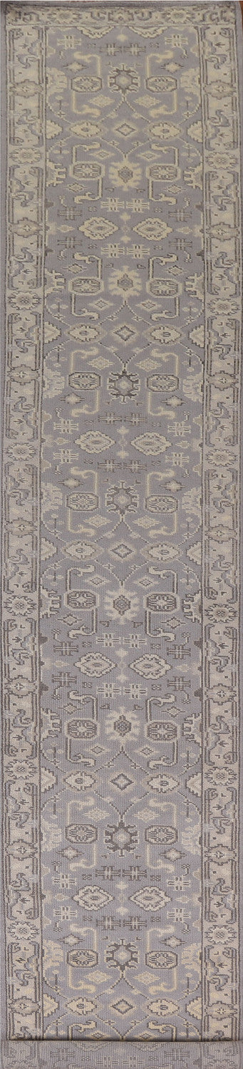 All-Over Oushak Wool Runner Rug 3x20