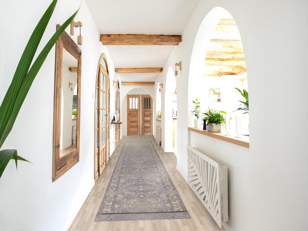 All-Over Oushak Wool Runner Rug 3x20