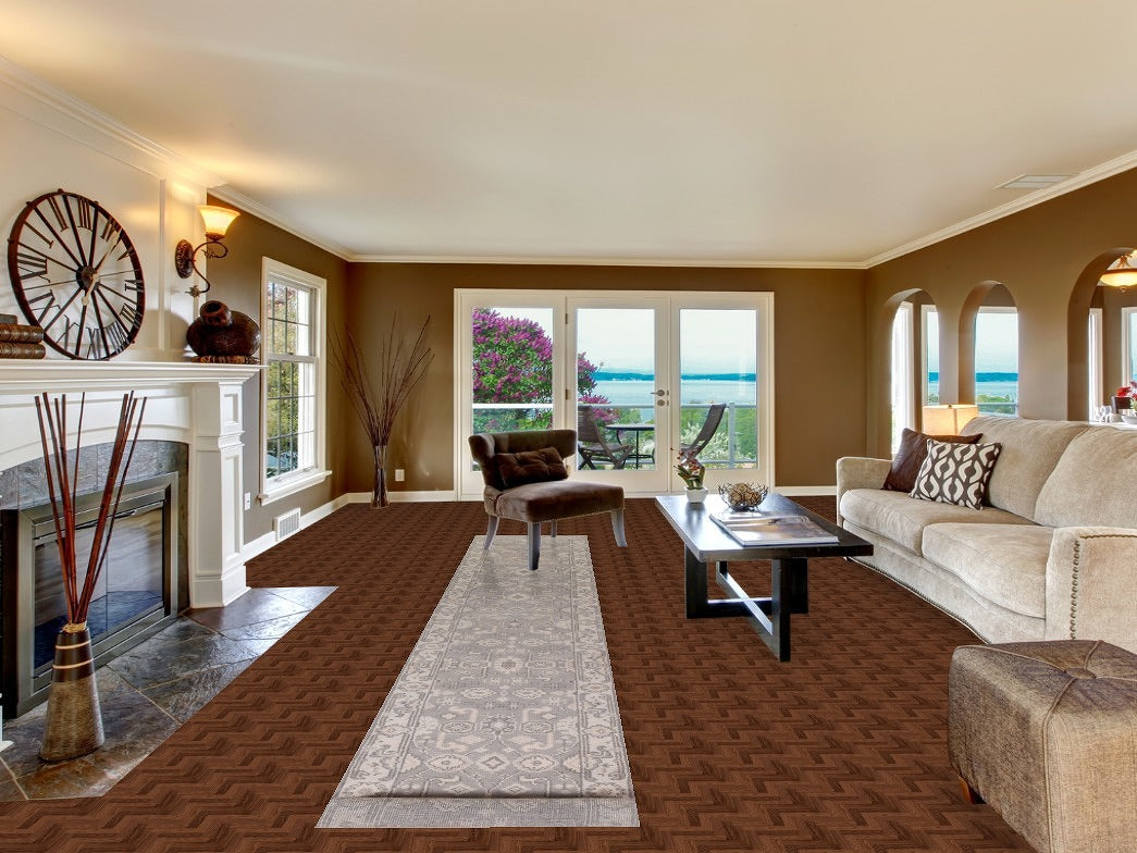 Geometric Wool Oushak Runner Rug 3x16