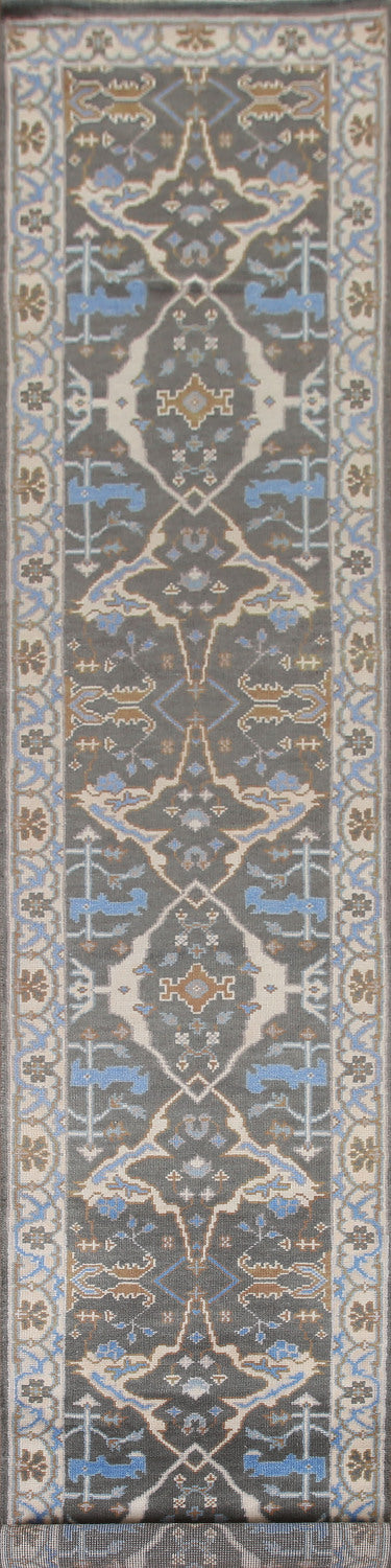 All-Over Wool Oushak Runner Rug 3x16