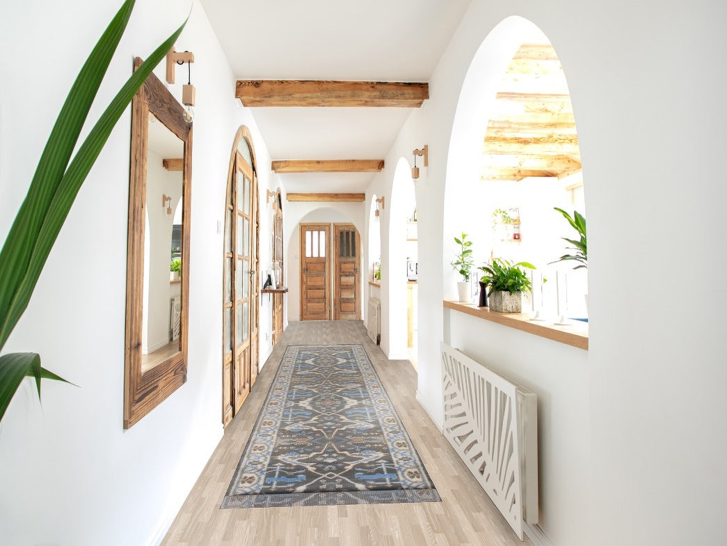 All-Over Wool Oushak Runner Rug 3x16