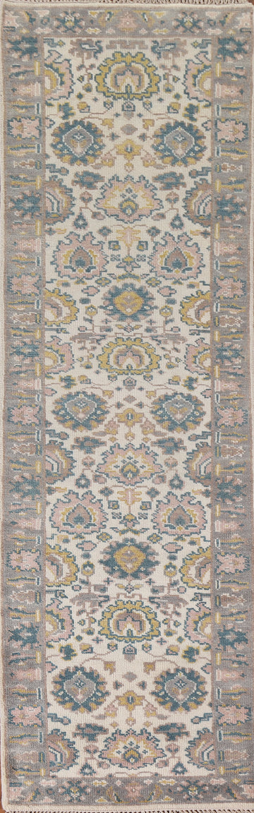 All-Over Floral Oushak Oriental Runner Rug 3x10