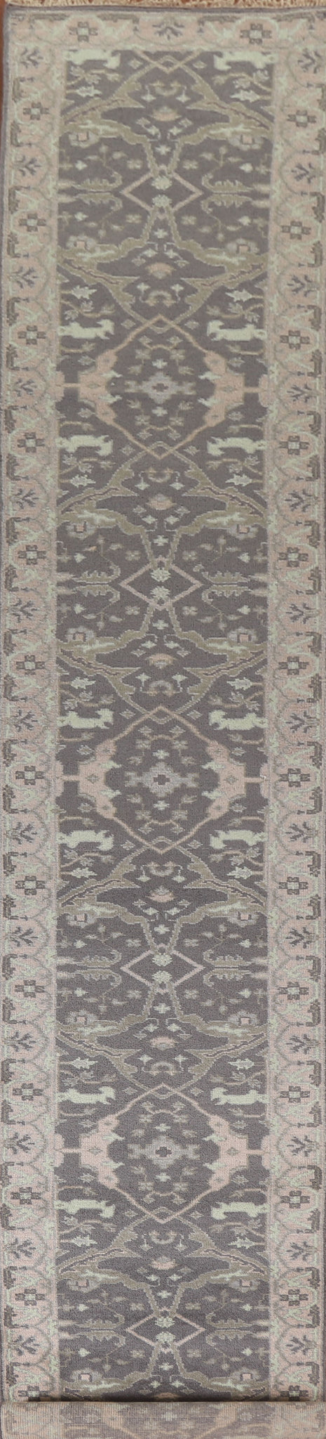 All-Over Wool Oushak Oriental Runner Rug 3x20