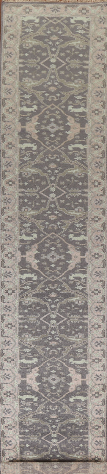 All-Over Wool Oushak Oriental Runner Rug 3x20