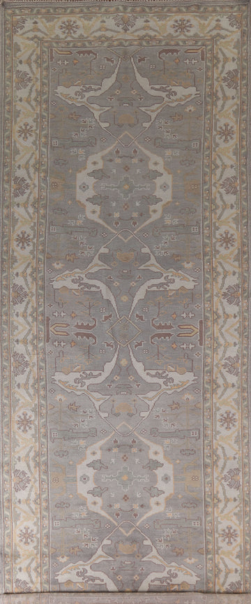 All-Over Gray Oushak Oriental Runner Rug 6x18