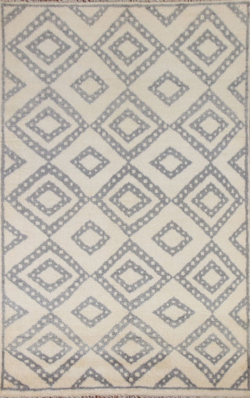 Geometric Moroccan Indian Area Rug 5x8