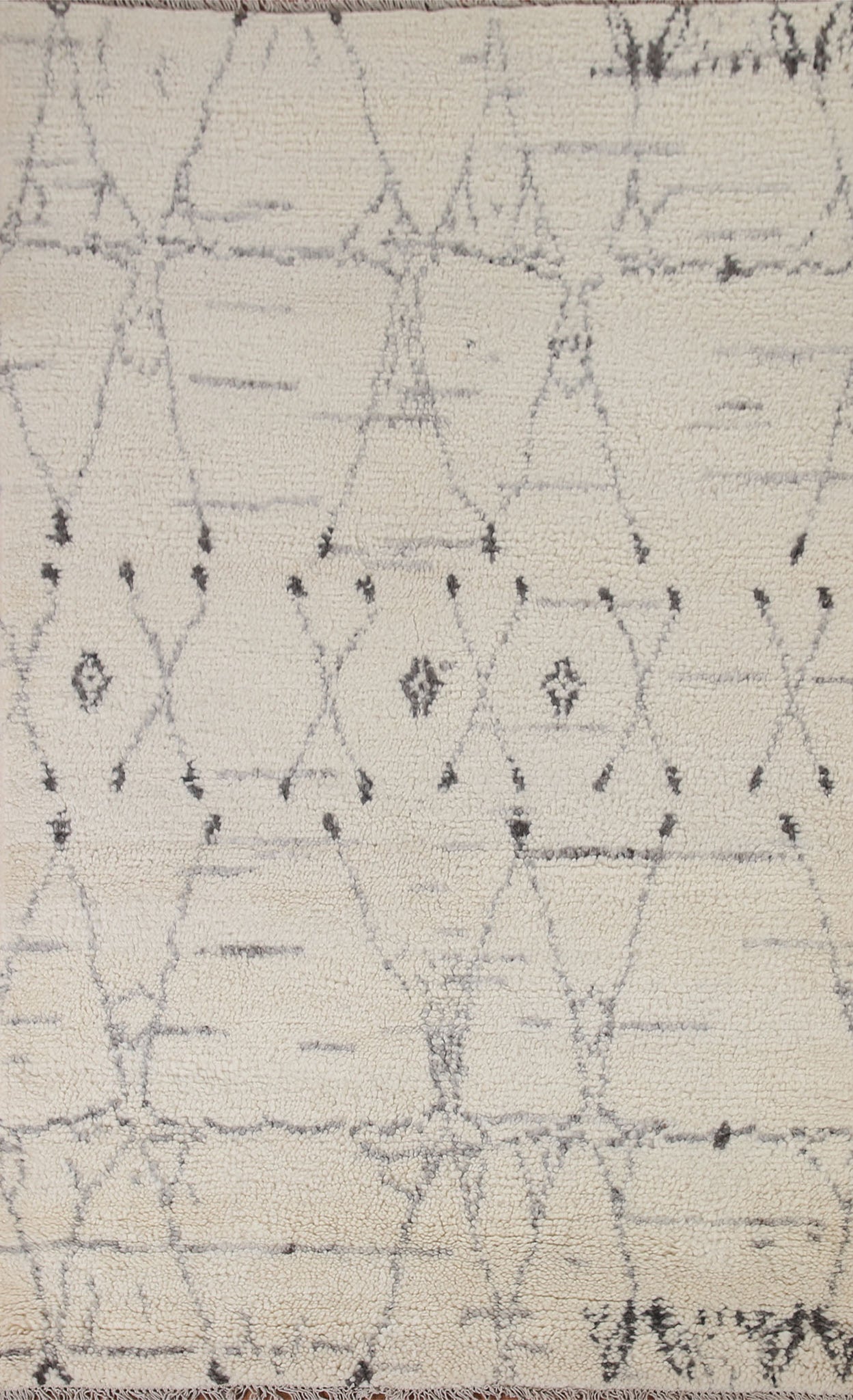 Earth Tone Plush Moroccan Indian Area Rug 5x8
