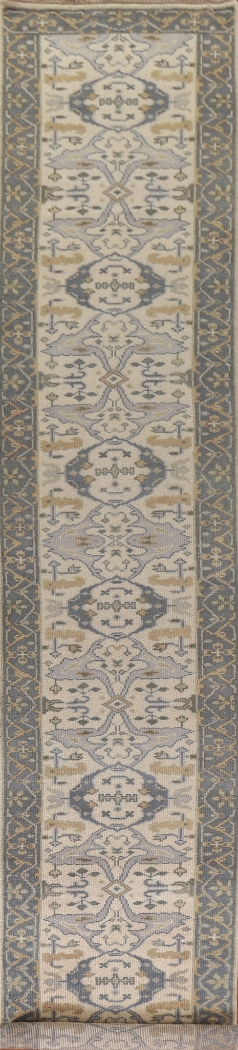 Ivory Oushak Oriental Runner Rug 3x20