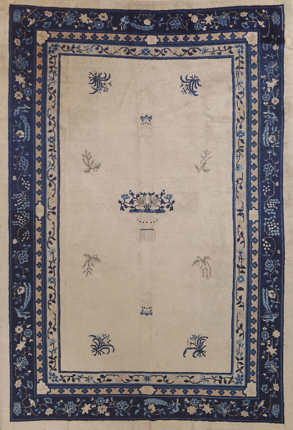 Antique Peking Vegetable Dye Chinese Area Rug 6x9