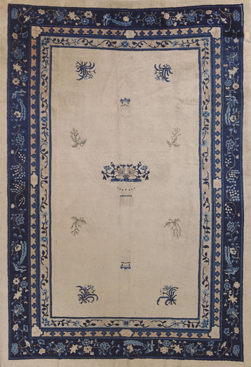 Antique Peking Vegetable Dye Chinese Area Rug 6x9
