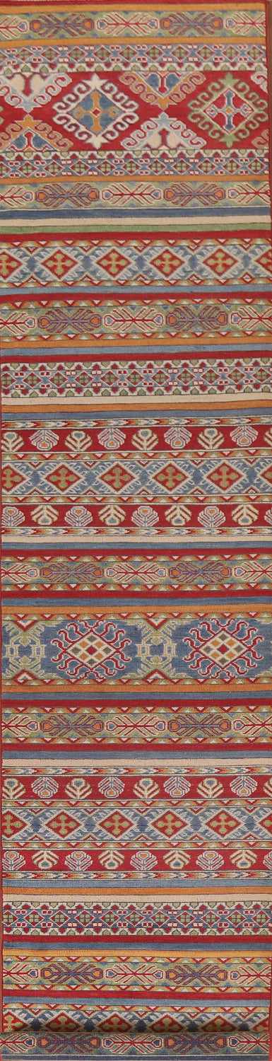 All-Over Kazak Oriental Runner Rug 3x16