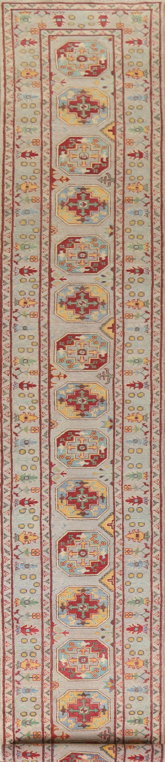 Handmade Kazak Oriental Runner Rug 3x20