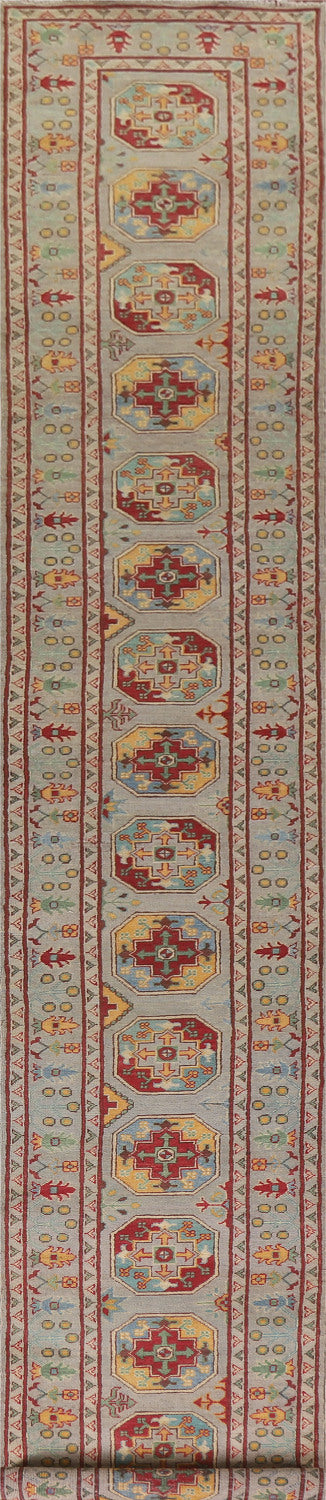 South Western Kazak Wool Runner Rug 3x20