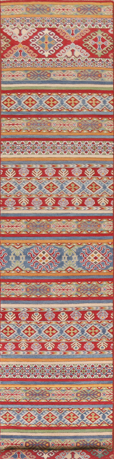South Western Kazak Wool Runner Rug 3x14