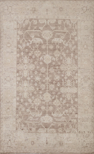 Vegetable Dye Oushak Turkish Area Rug 4x6