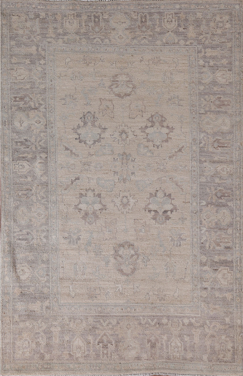 Vegetable Dye Oushak Turkish Area Rug 4x6