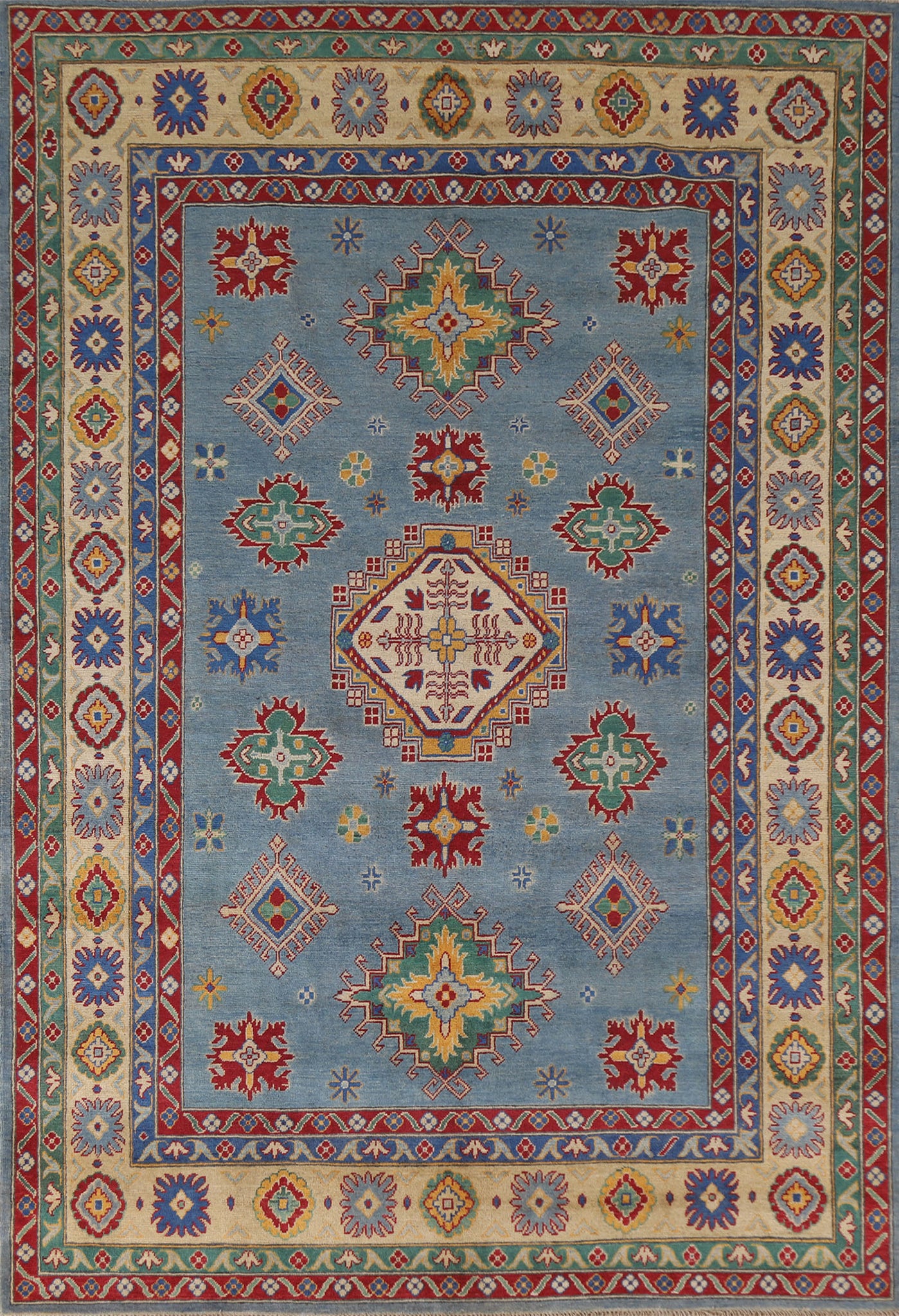 Blue Kazak South Western Area Rug 7x10