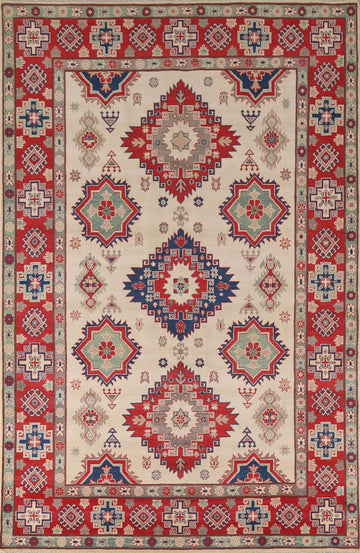 Handmade Kazak Wool Area Rug 7x10