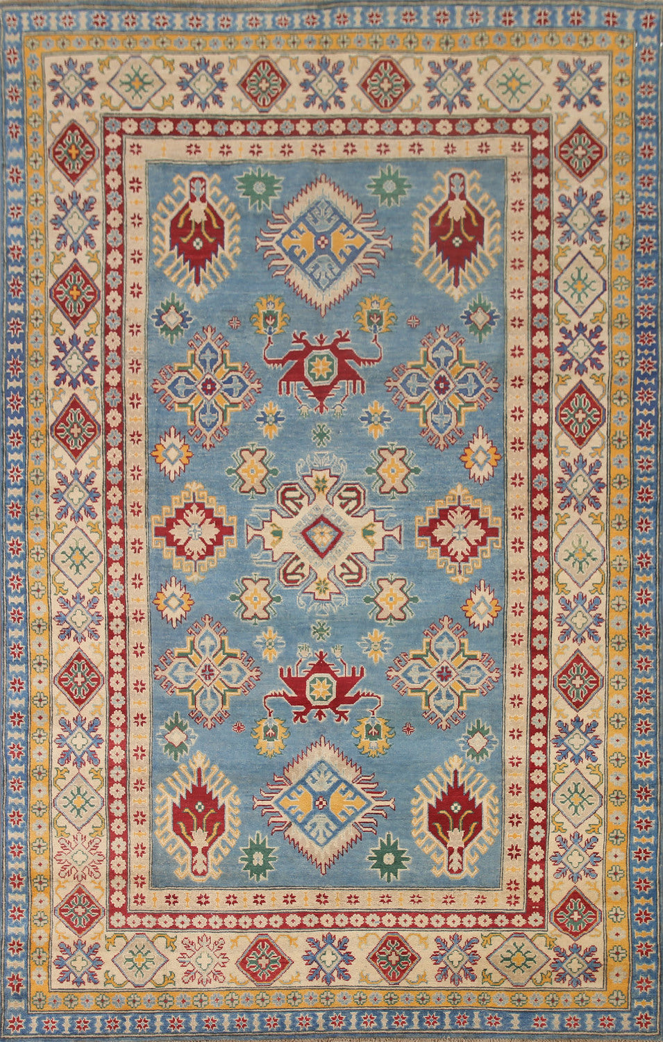 Light Blue Kazak South Western Area Rug 7x10