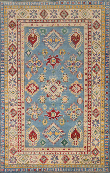 Light Blue Kazak South Western Area Rug 7x10