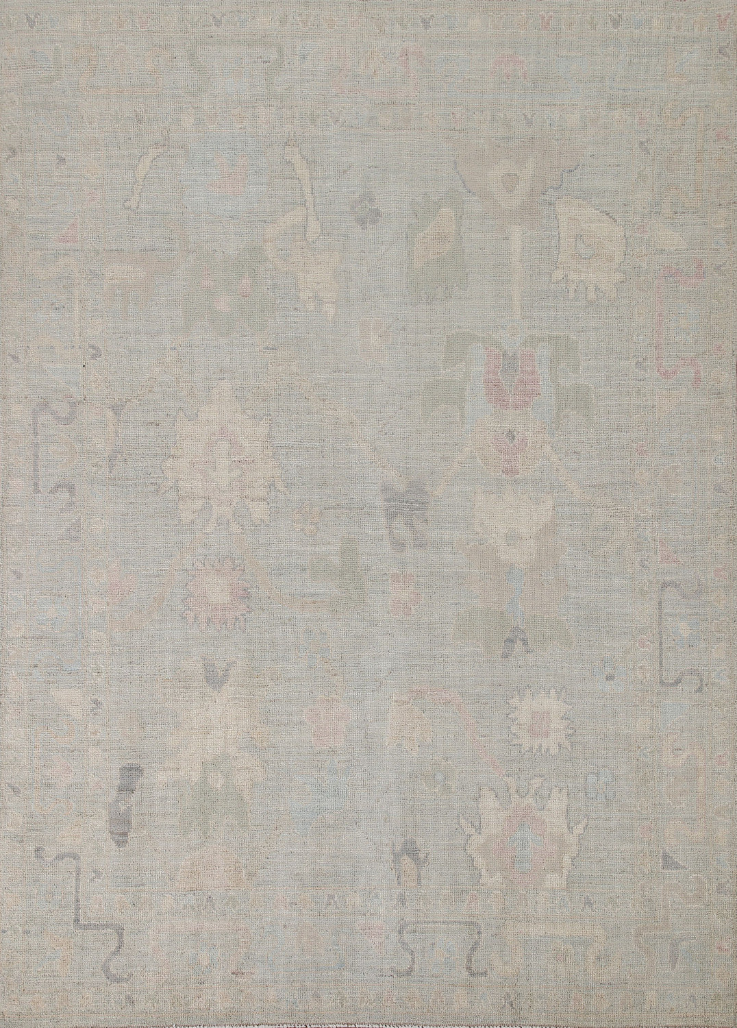 Muted Oushak Vegetable Dye Area Rug 6x8